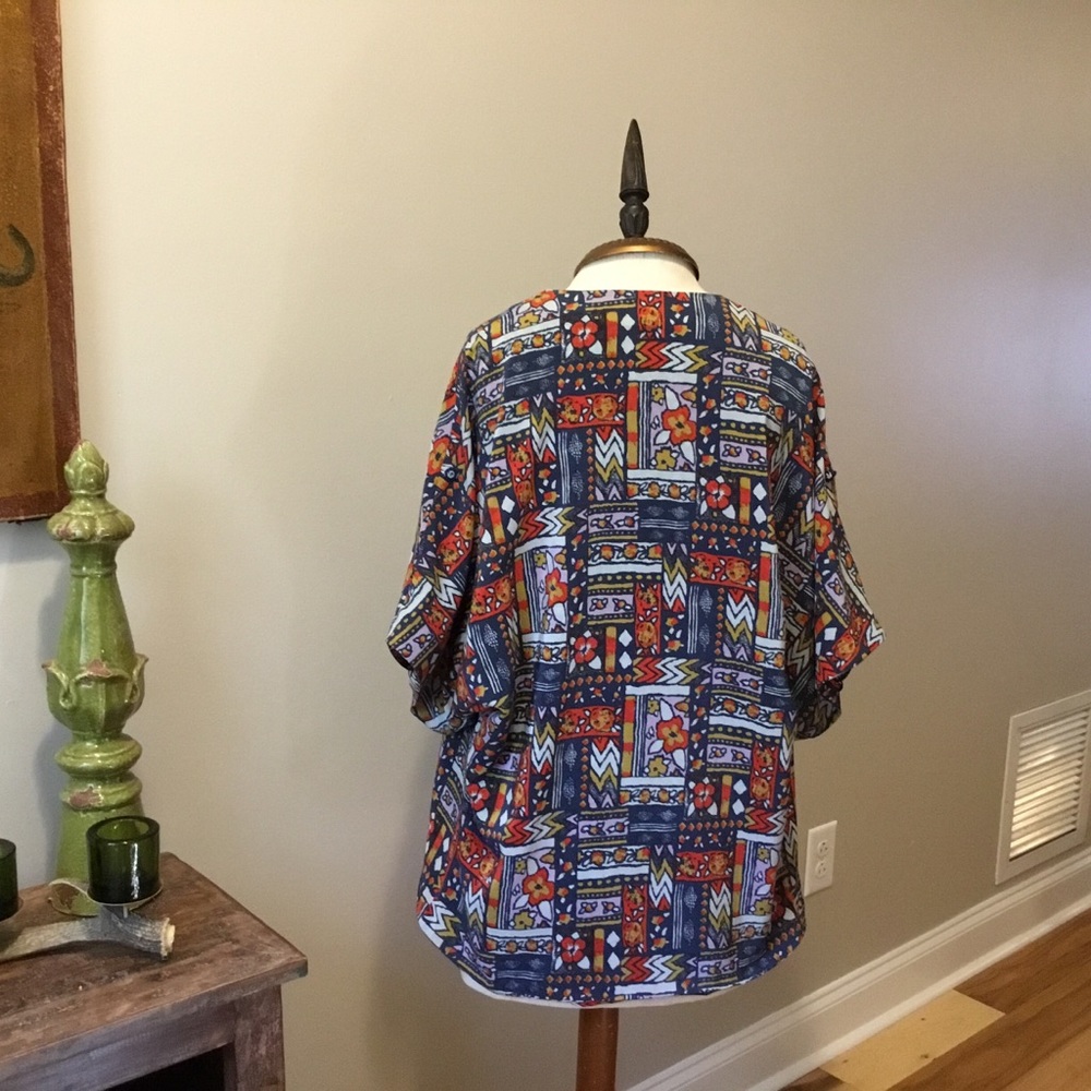 Porridge by Anthropologie Silk Boho Style Kimono - Picture 3 of 4